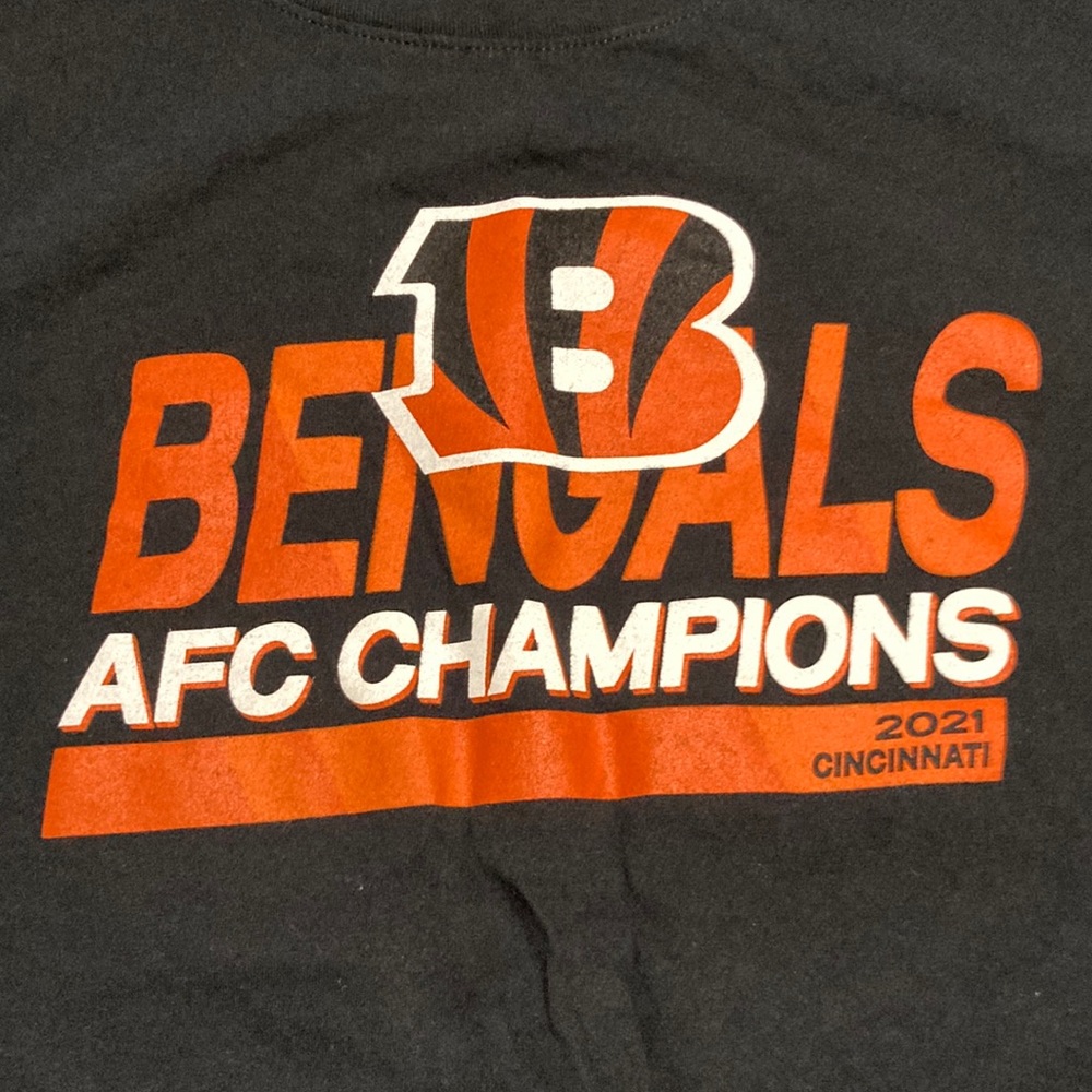 Womens Nike Xl Bengals AFC champion 2021 tee shirt, gently worn once or twice